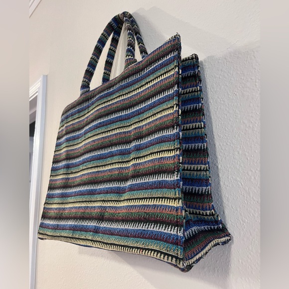 Large Tote Bag Colorful Pattern - Picture 2 of 9